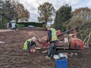 Site investigation work being carried out by Integrated Designs in Birmingham