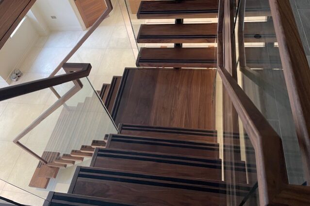 Custom engineered floating staircase Sutton Coldfield interior